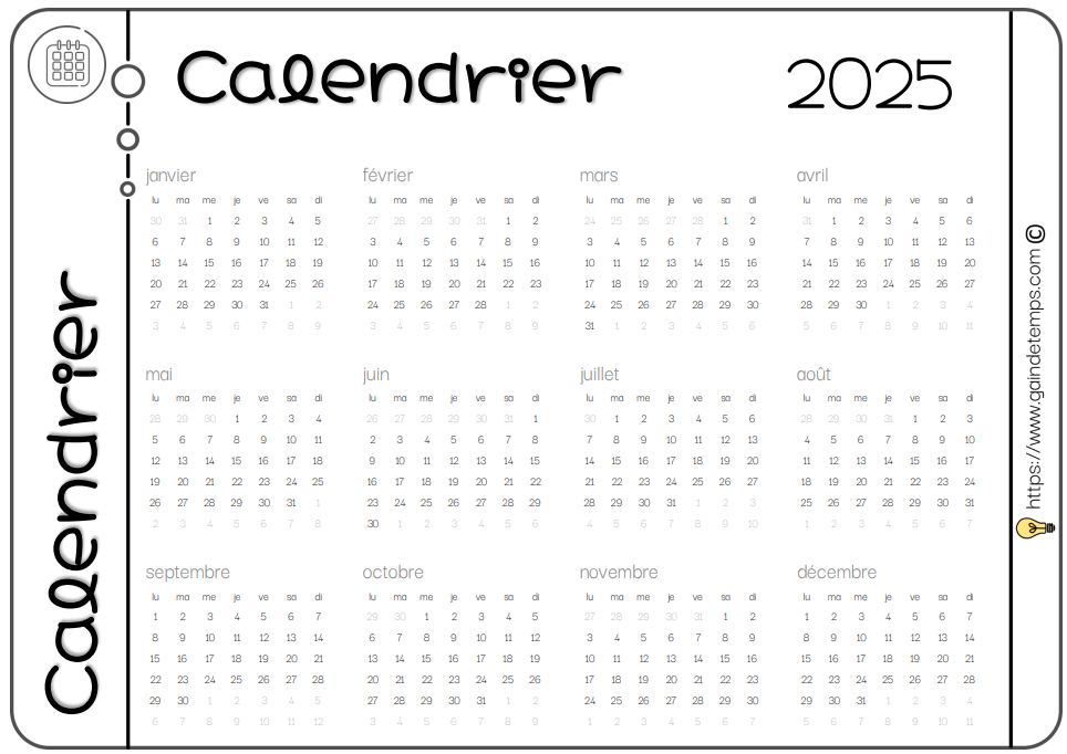 Calendrier 2025 1